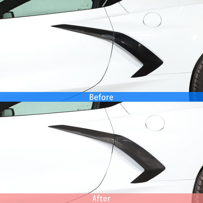 Real Carbon Fiber Full Exterior Set Decor Cover Trim Kit For Corvette C8 2020-26 45