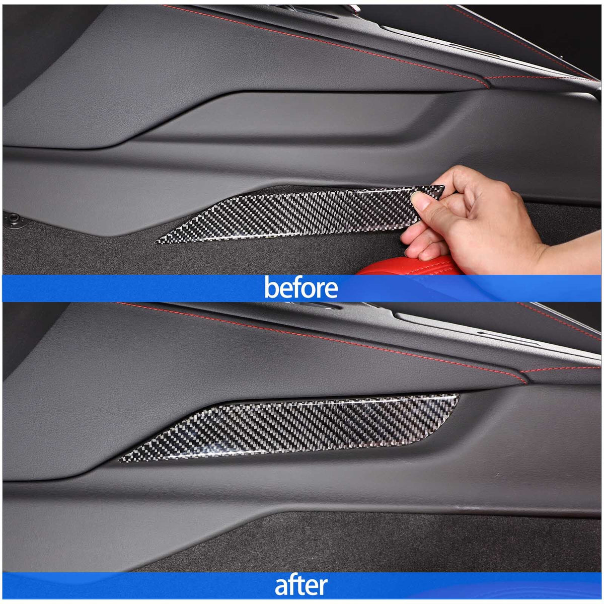 Soft Carbon Fiber Console Gear Shift Panel Trim For C8 Corvette Z06 Z51 20-25 4