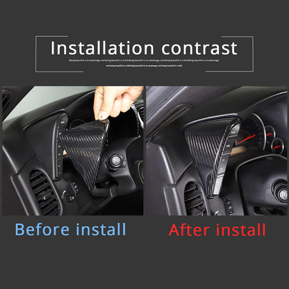 Real Carbon Fiber Instrument Speedometer Side Cover Trim For Corvette C6 2005-13 5