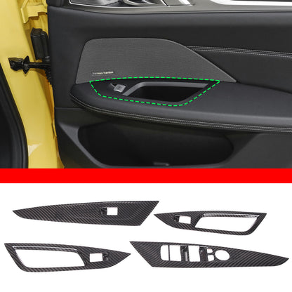 Real Carbon Fiber Window Lift Trim Cover For BMW 4 Series G26 Gran Coupe 22-24 6