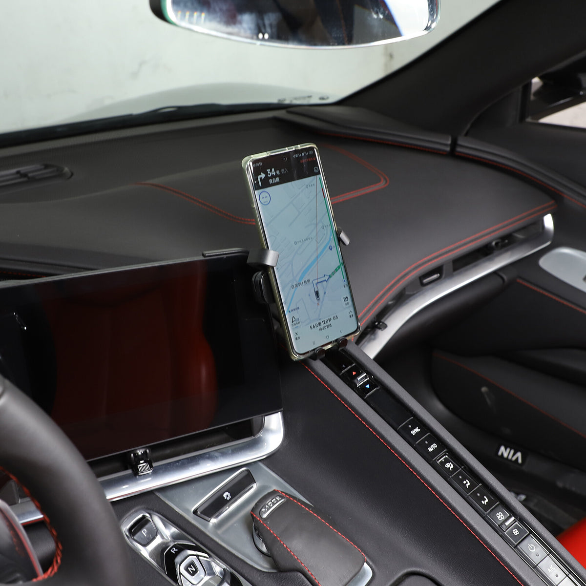 Center Console Interior Dashboard Phone Holder Mount Bracket For Corvette C8 20+ 40