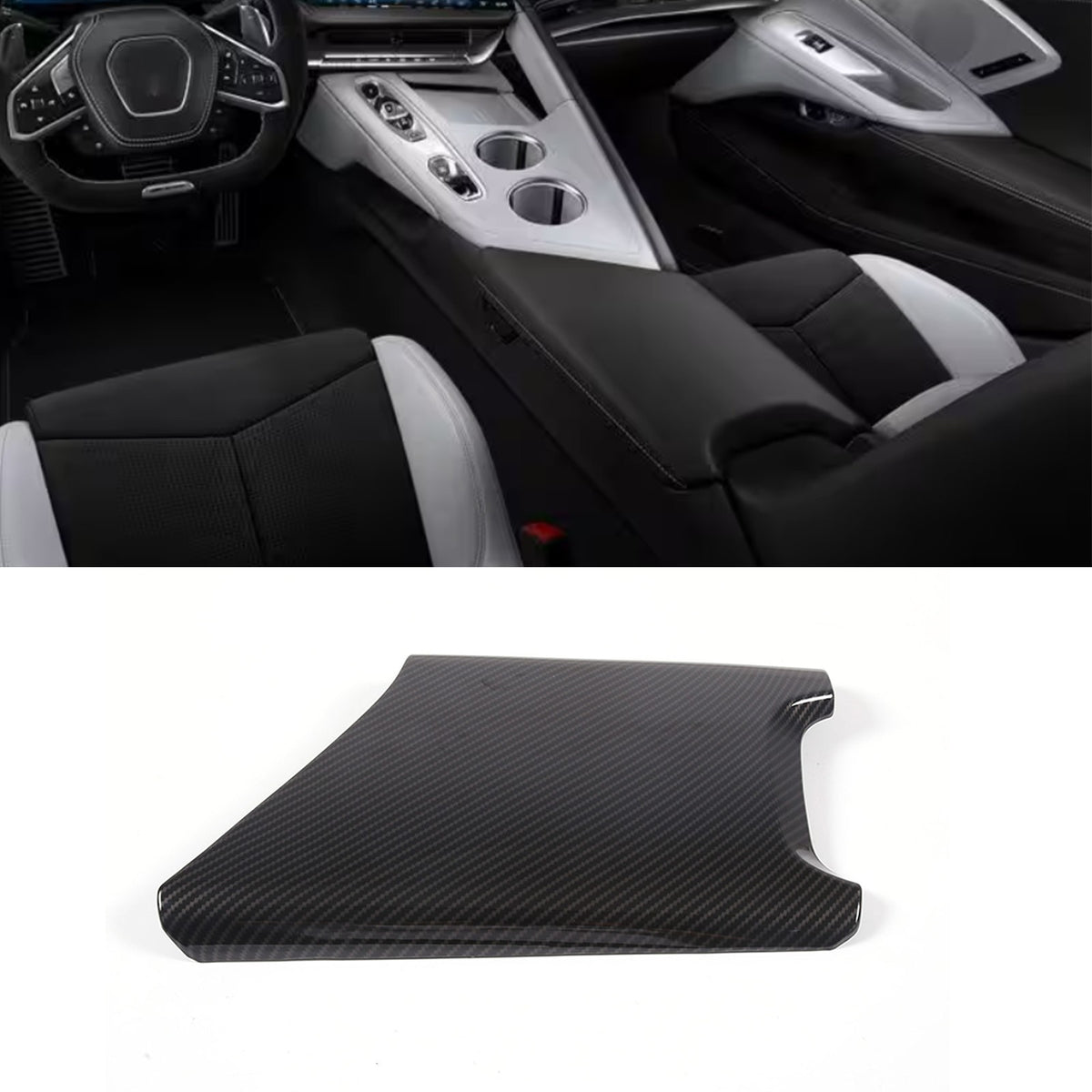 ABS Carbon Fiber Interior Center Console Trim Accessories For Corvette C8 2026+ - Styles 6-10 2