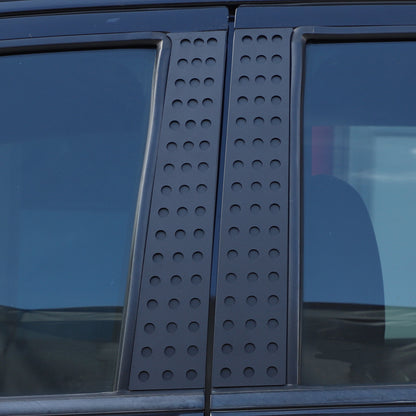 Black Aluminum Alloy Window Center Pillar Trim Panel For Ford Ranger 2015-21 6