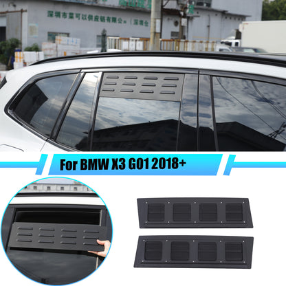 Aluminum Alloy Rear Window Louver Shutter Cover Trim For BMW X3 G01 2018+ 1