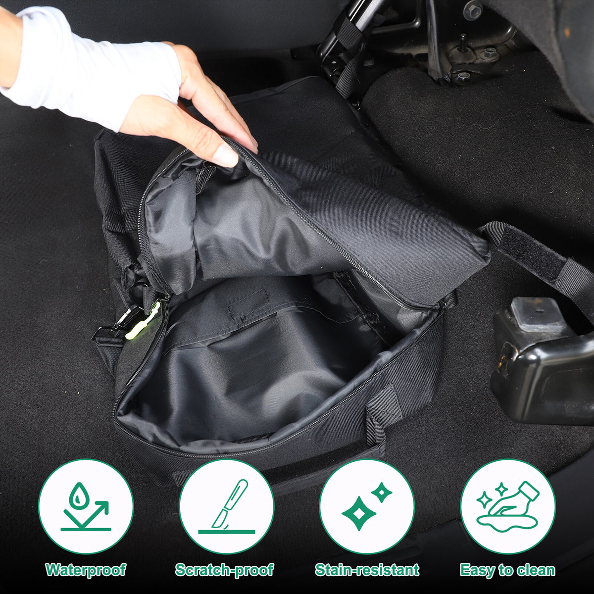 Black Underseat Organizer Tool Pockets Storage Bag for Nissan Titan 2016-2023 21