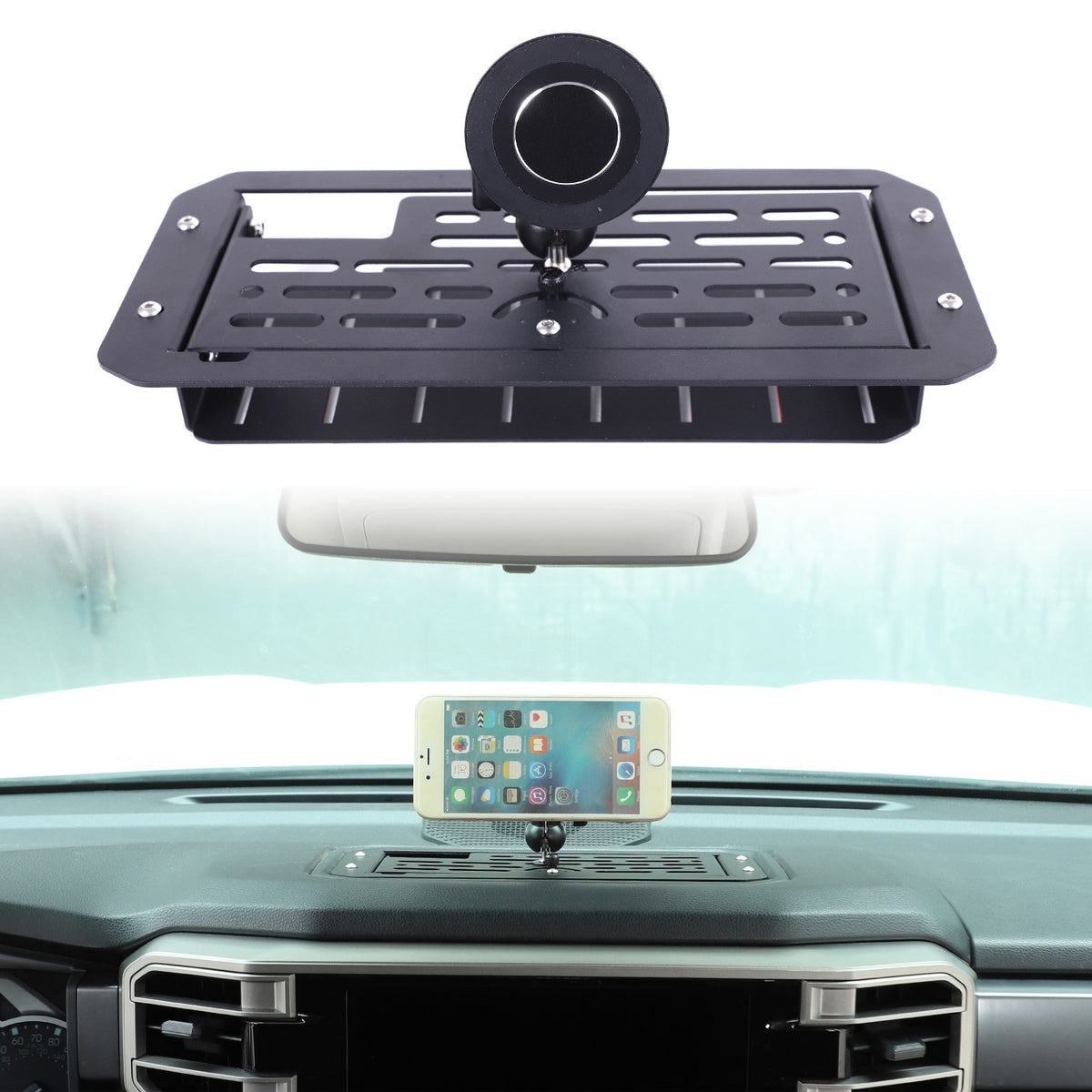 Off Road Dashboard Storage Box W/ Phone Bracket For Toyota Tundra/Sequoia 22+ 2