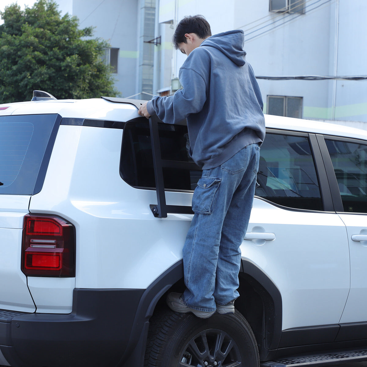 Car Rear Right Side Window Ladder Climbing For Toyota Land Cruiser LC250 24+ 6
