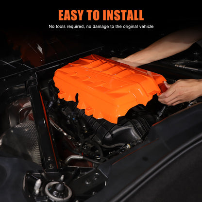 Orange Replacement Engine hood panel Trim Cover For Corvette C8 2020-26 15