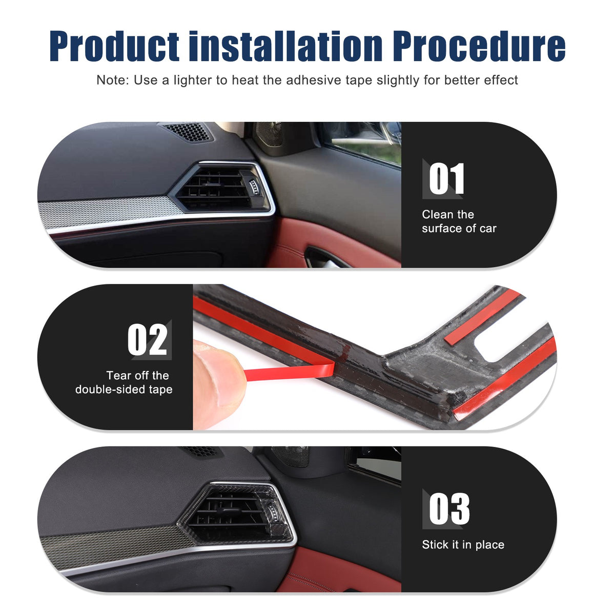 Real Carbon Fiber Side Air Vent Outlet Trim For BMW 3 Series G20 G21 20-22 5