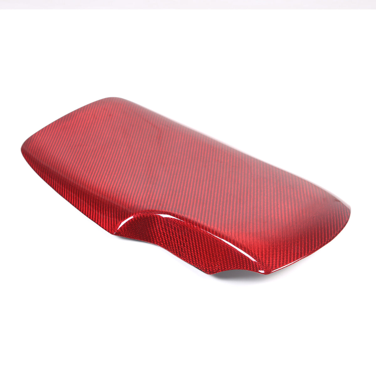 Red Real Carbon Fiber Center Console Armrest Box Cover For Corvette C6 2005-13 16