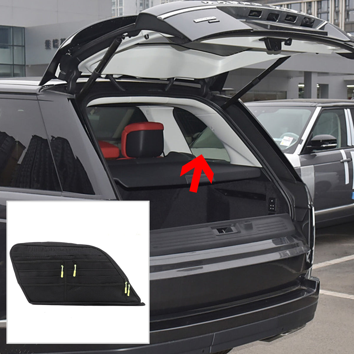 Rear Trunk Right Side Storage Bag Organizer For LR Range Rover Vogue L405 18-22 3