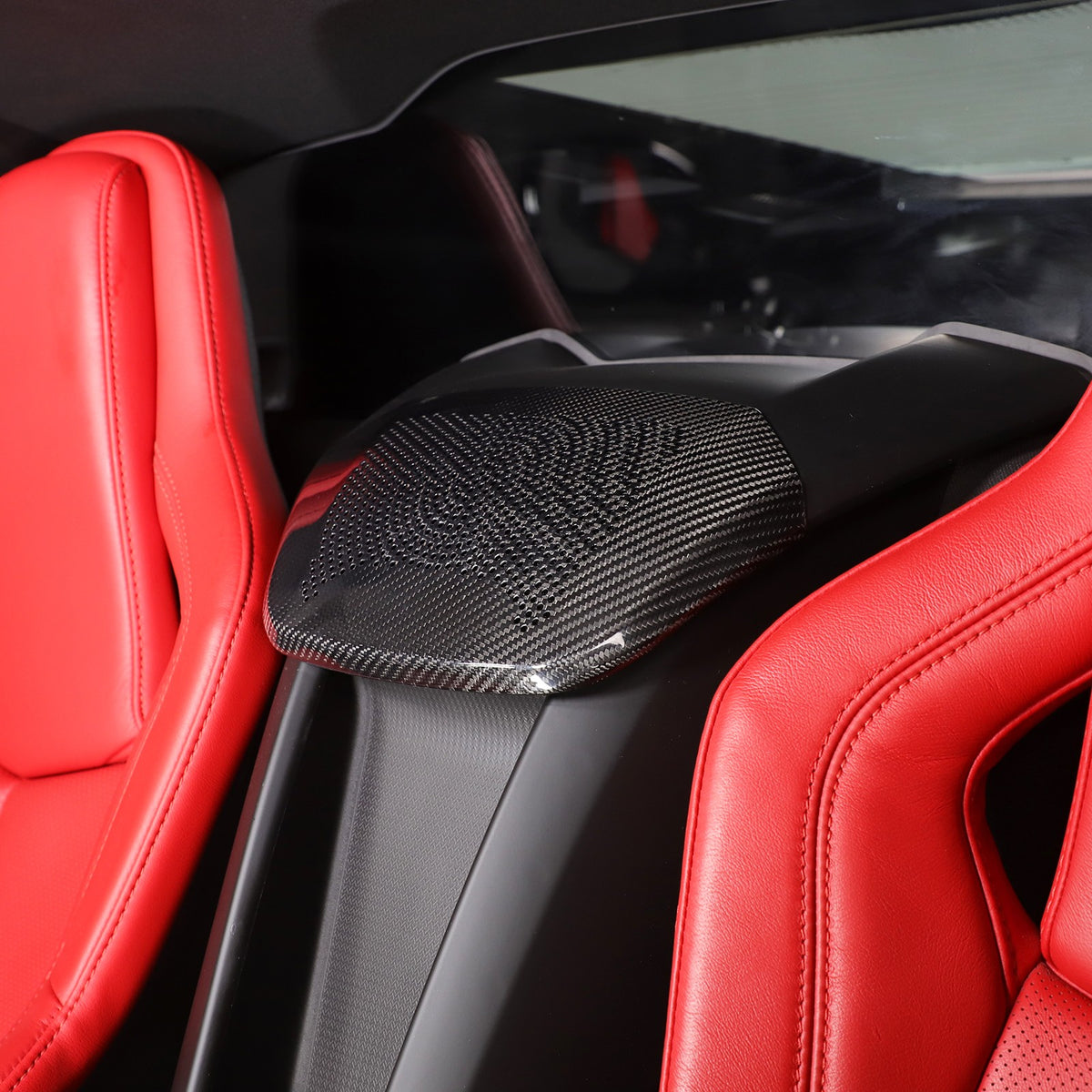 Real Carbon Fiber Rear Waterfall Speaker Grille Trim For Corvette C8 Z51 20+ US 2