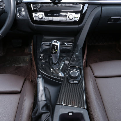 ABS Carbon Fiber Gear Shift Panel Cover Trim For BMW 3 Series F30 F34 2013-2019 8