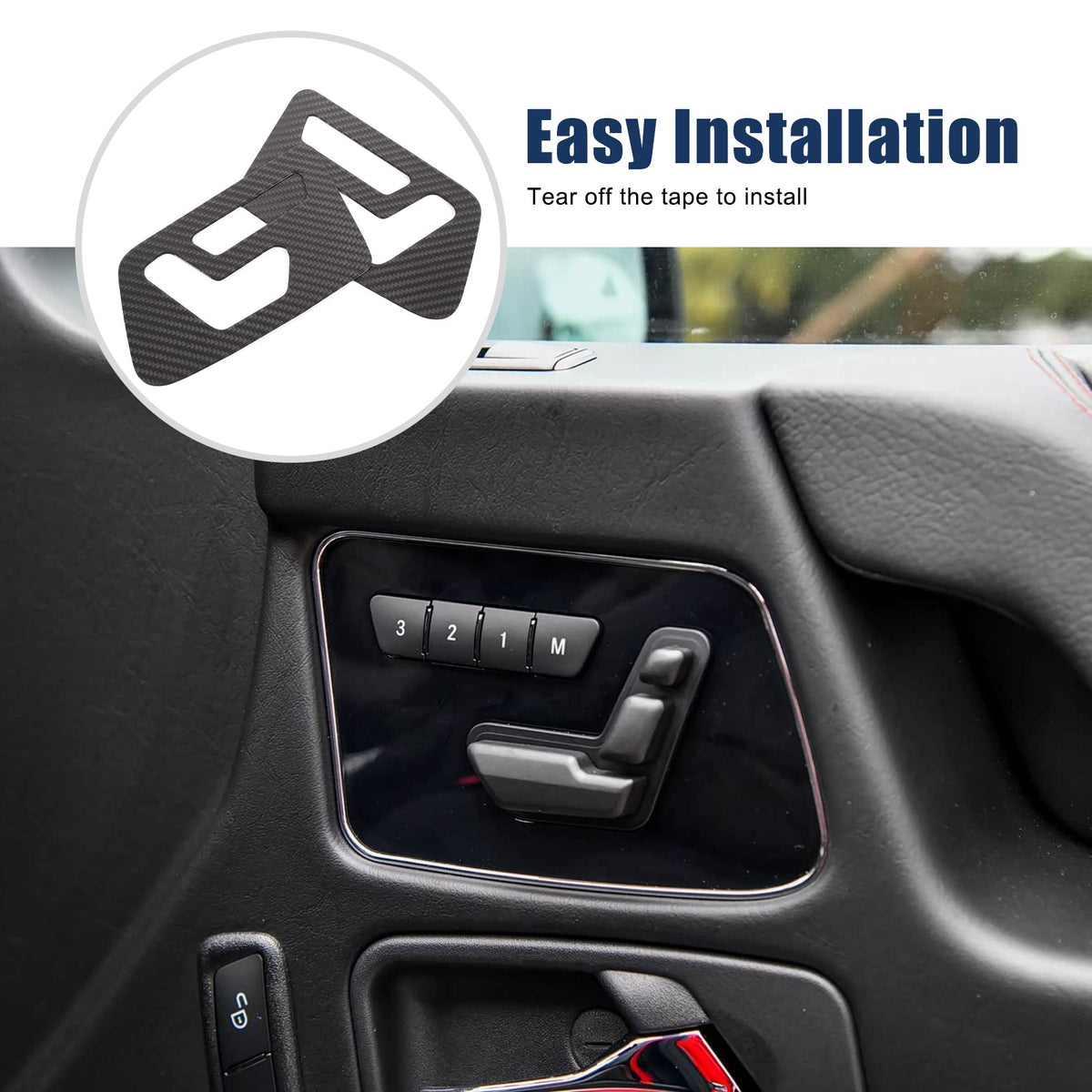 Real Carbon Fiber Seat Adjustment Switch Frame For Benz G-Class W463 2013-2018 16