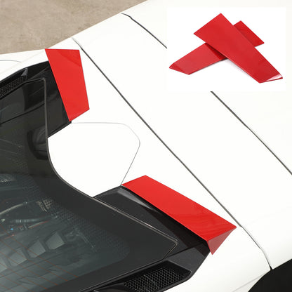 ABS Red Rear Windshield Spoiler Trim Strip For Corvette C8 Coupe 2020+ 8