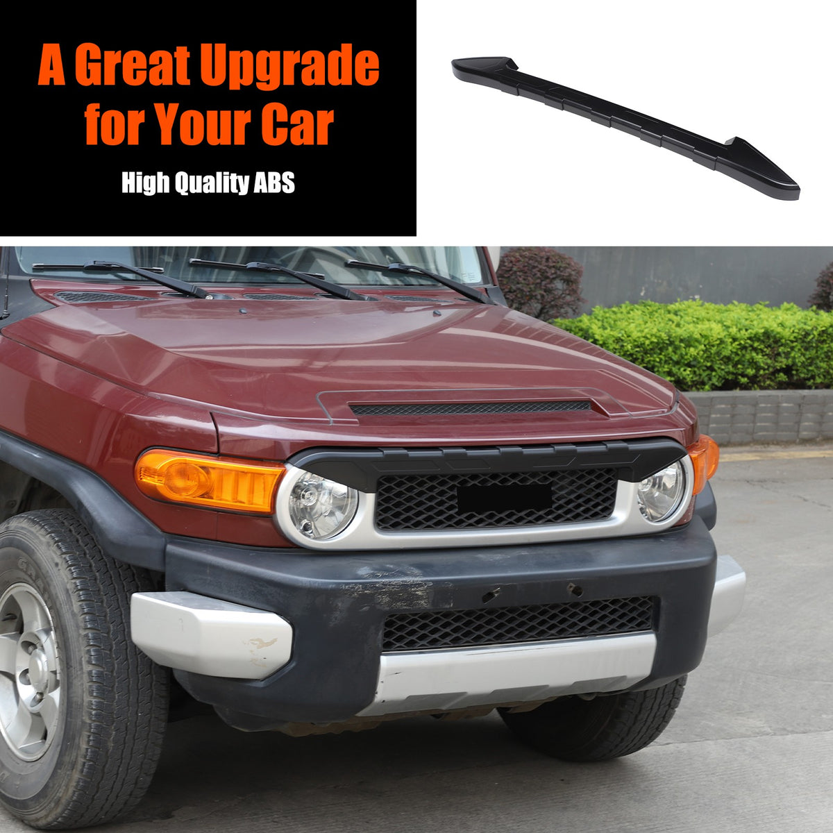 Matte Black ABS Front Grille Headlight Trim For Toyota FJ Cruiser 2007-2021 US 1