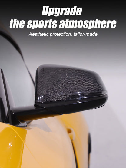 Honeycomb Carbon Fiber Side Mirror Cover Trim Fit For Toyota Supra A90 2019-24 2