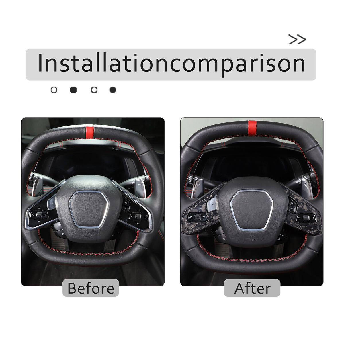 Forged Real Carbon Fiber Full Interior Set Cover Trim Kit For Corvette C8 20-25 - Variants 31-35 17