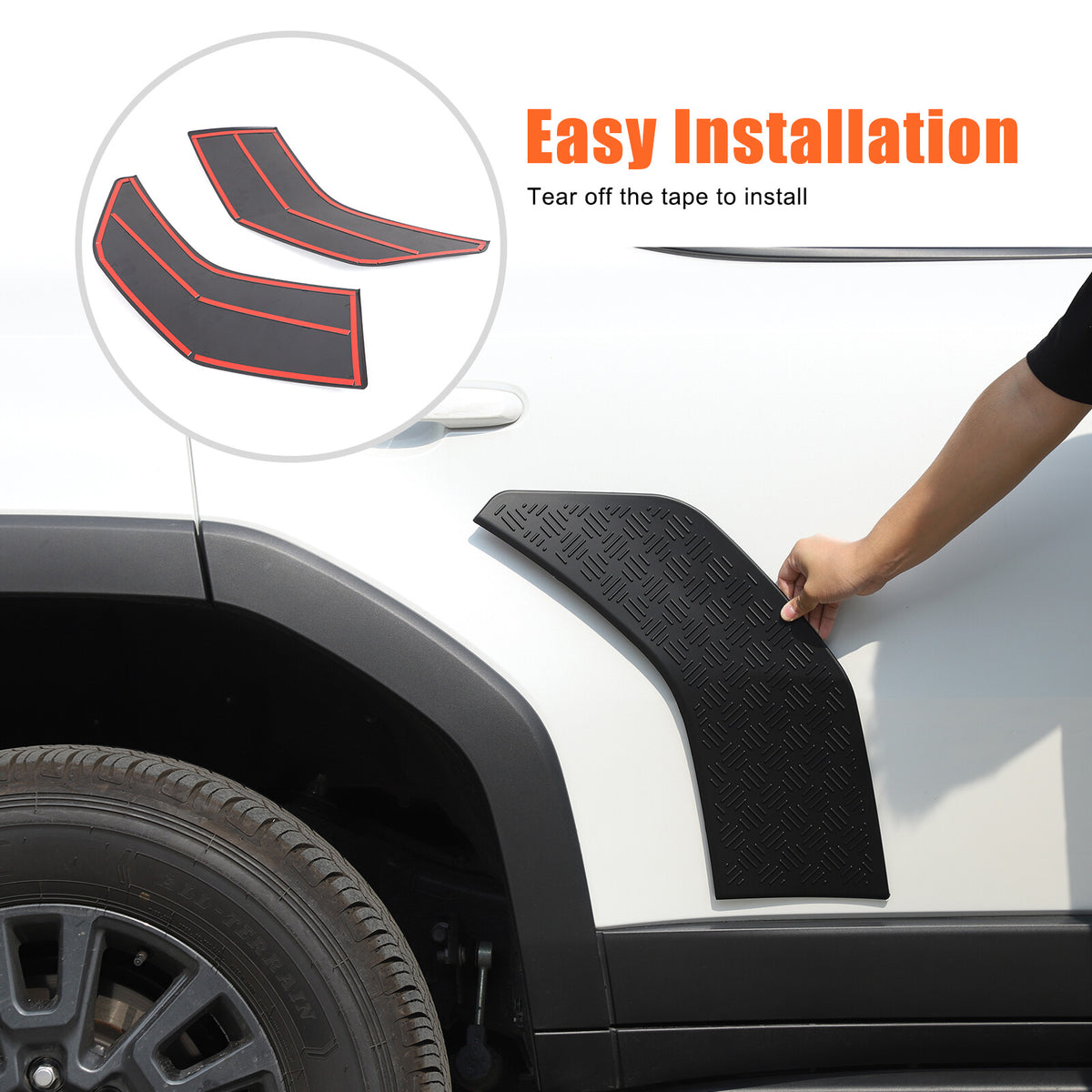 Rear Wing Fender Anti-Scratch Plate Cover For Toyota Land Cruiser LC250 24+ 14