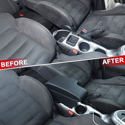 Center Console Armrest Storage Box Black Central Container For Nissan Juke 10-19 3