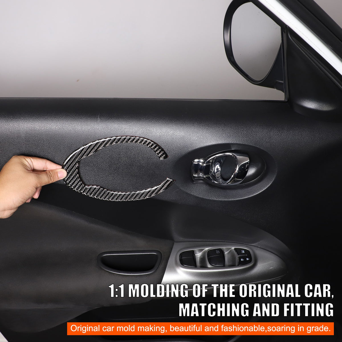 Soft Carbon Fiber Interior Center Console trim Sticker For Nissan Juke 2011-2019 23
