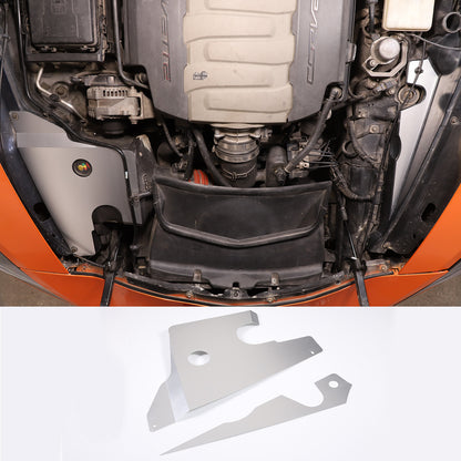 Silver Alloy Car Engine Side Panel Cover Accessories Kit For Corvette C7 2014-19 2