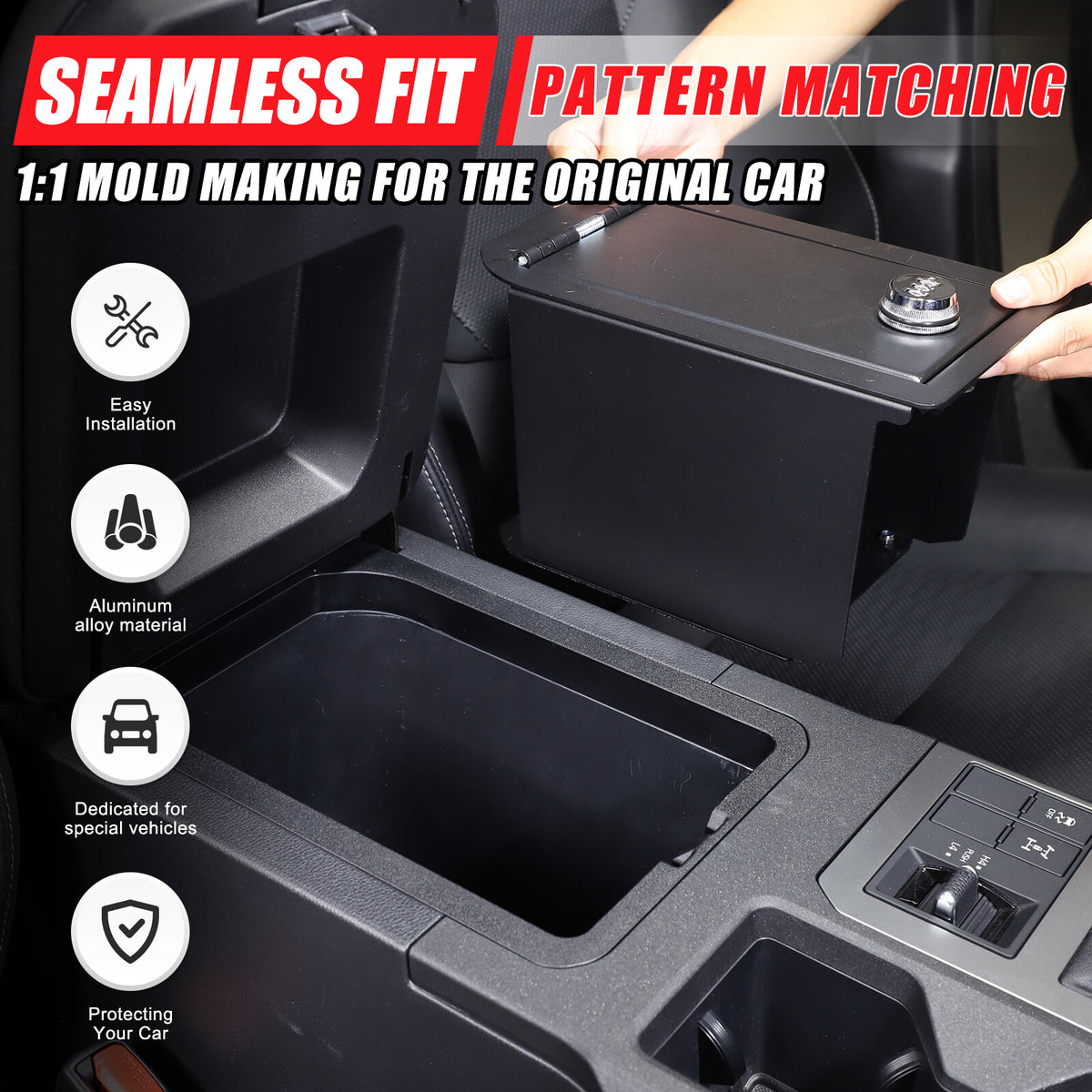 Center Armrest Safe Storage Lock Box TRAY For Toyota Land Cruiser LC250 24+ US 10