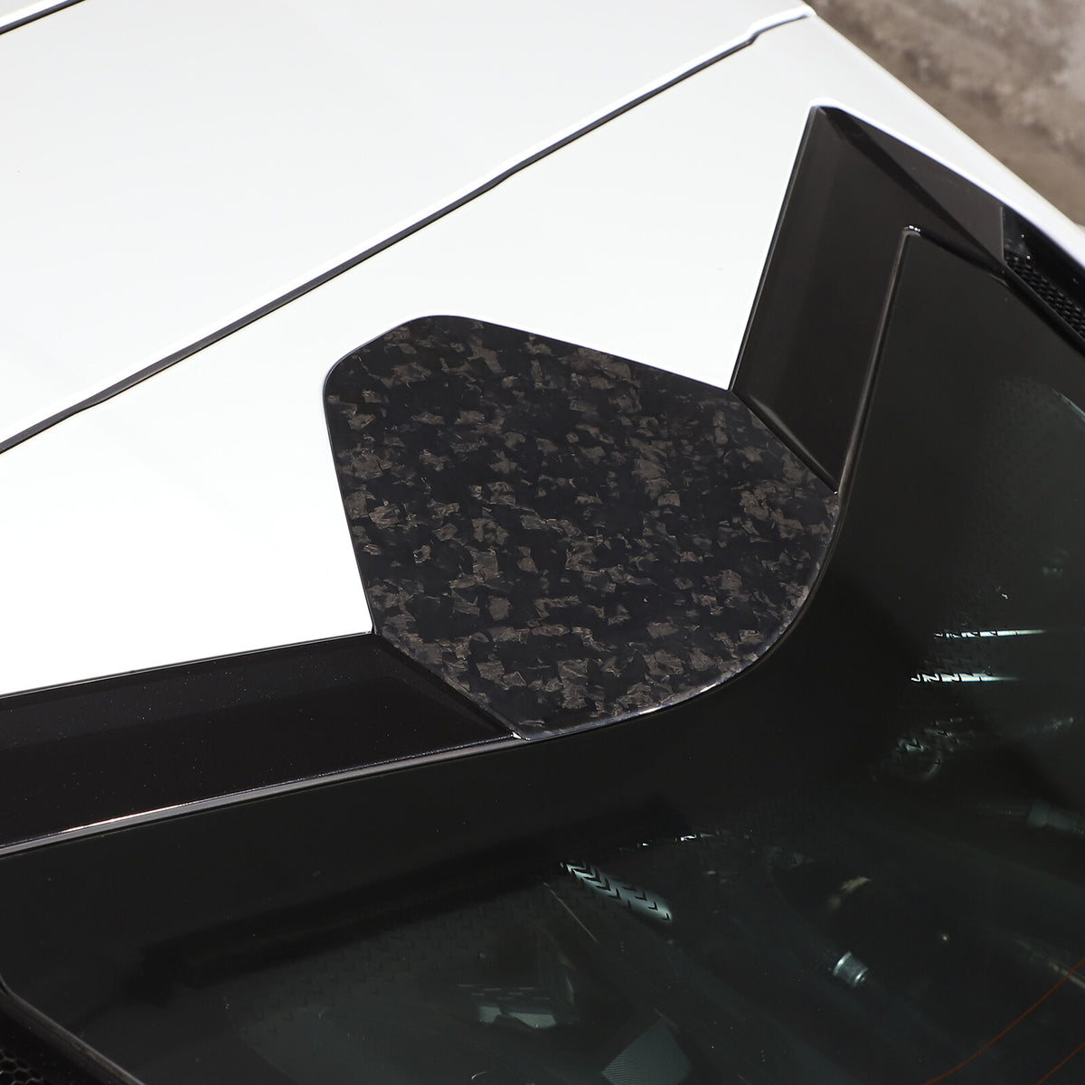 Forged Carbon Fiber Rear Window Cover Trim For Corvette C8 Coupe 2020-26 14