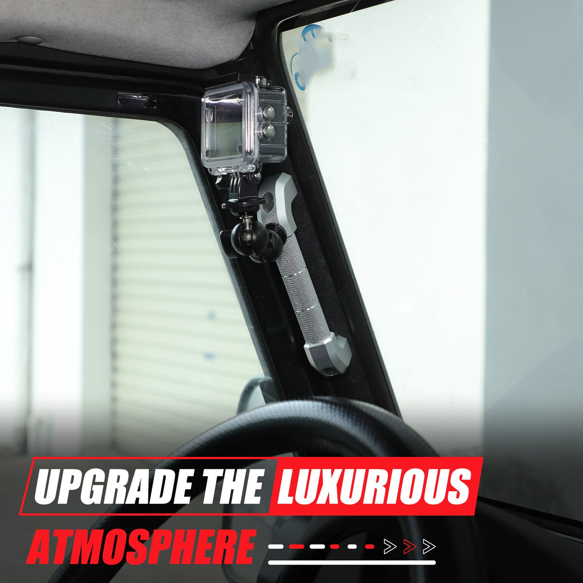 Silver Aluminum A-Pillar Handle W Cam Mount For LR Defender L316 2004-2018 22
