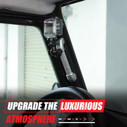 Silver Aluminum A-Pillar Handle W Cam Mount For LR Defender L316 2004-2018 22