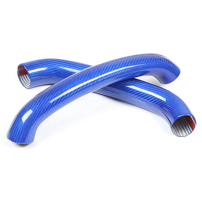 Blue Carbon Fiber Steering Wheel Top Lower Handle Cover Trim For C8 Corvette 18