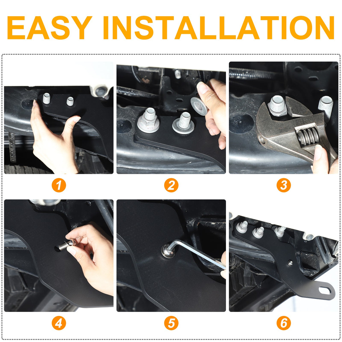 Black Rear Bumper Tow Hook Rescue Recovery Kits For Toyota Tundra 2022+ 8