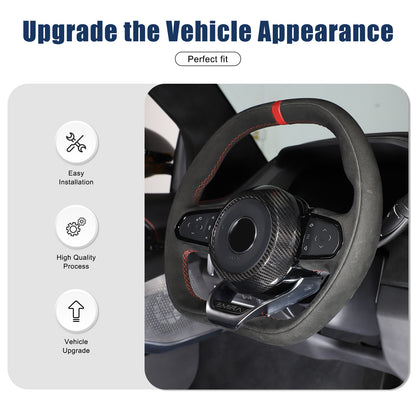 Real Carbon Fiber Steering Wheel Center Surround Cover For Lotus EMIRA 22-25 US 4