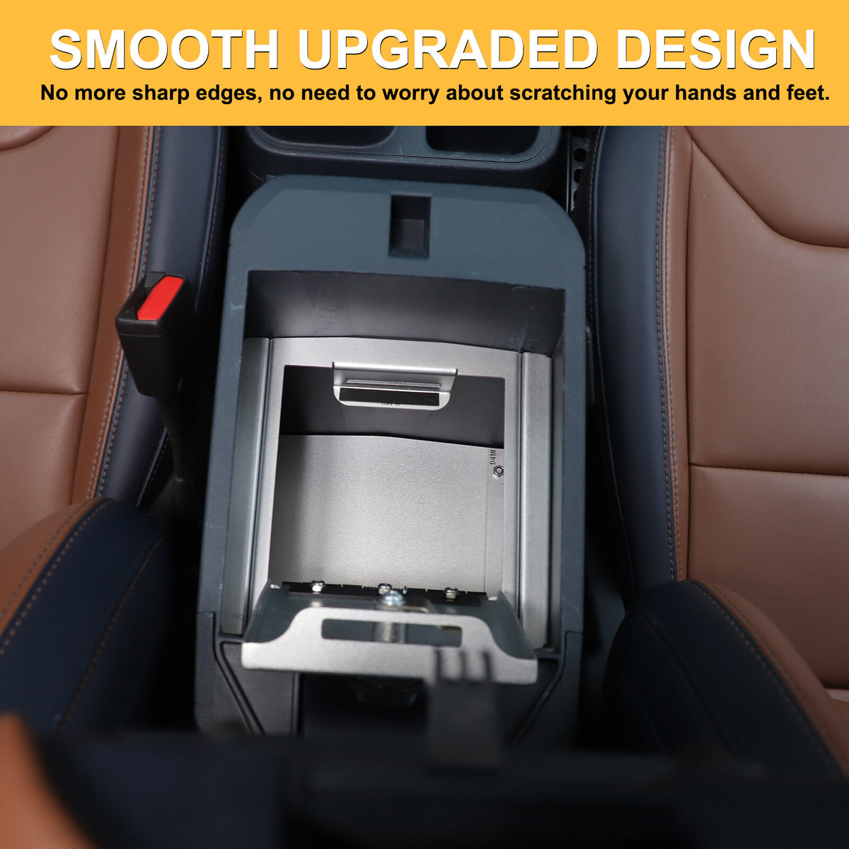Silver Center Console Armrest Safe Storage Lock Box TRAY For Ford Maverick 22-25 17