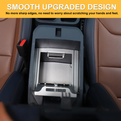 Silver Center Console Armrest Safe Storage Lock Box TRAY For Ford Maverick 22-25 17