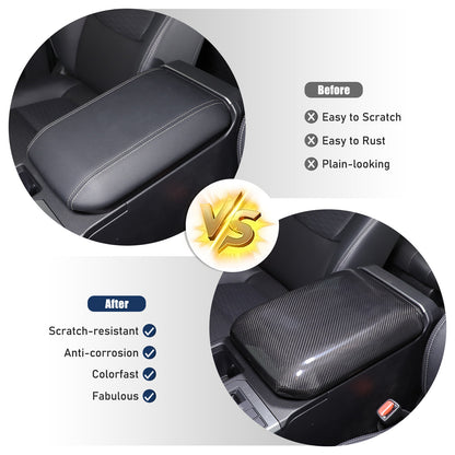Real Carbon Fiber Center Armrest Box Trim For Toyota Land Cruiser LC250 24+ 6