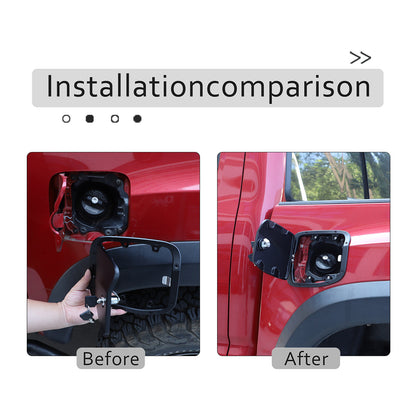 Door Fuel Tank Cover With Lock Keys Gas Cap Tank Trim For Toyota Tacoma 2016-22 16