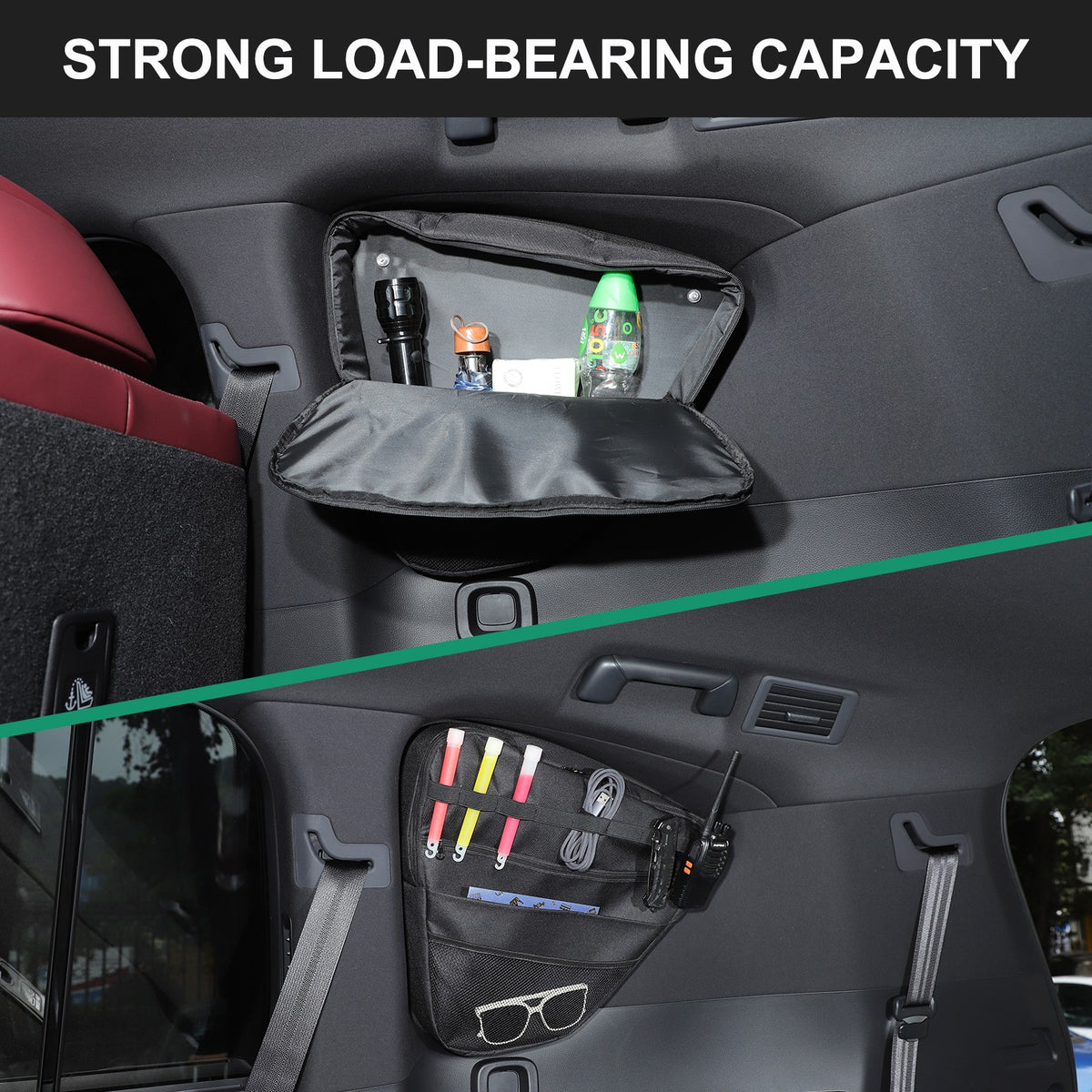 Rear Trunk Cargo Side Window Organizer Storage Pouch For Lexus LX 2022+ 17