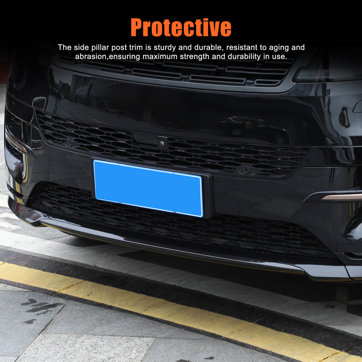 ABS Carbon Fiber Front Center Bumper Trim For LR Range Rover Sport L461 2023+ 20