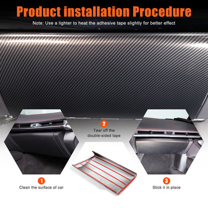 ABS Carbon Fiber Co-pilot Storage Glove Box Cover Trim For C8 Corvette 20-26 US 15