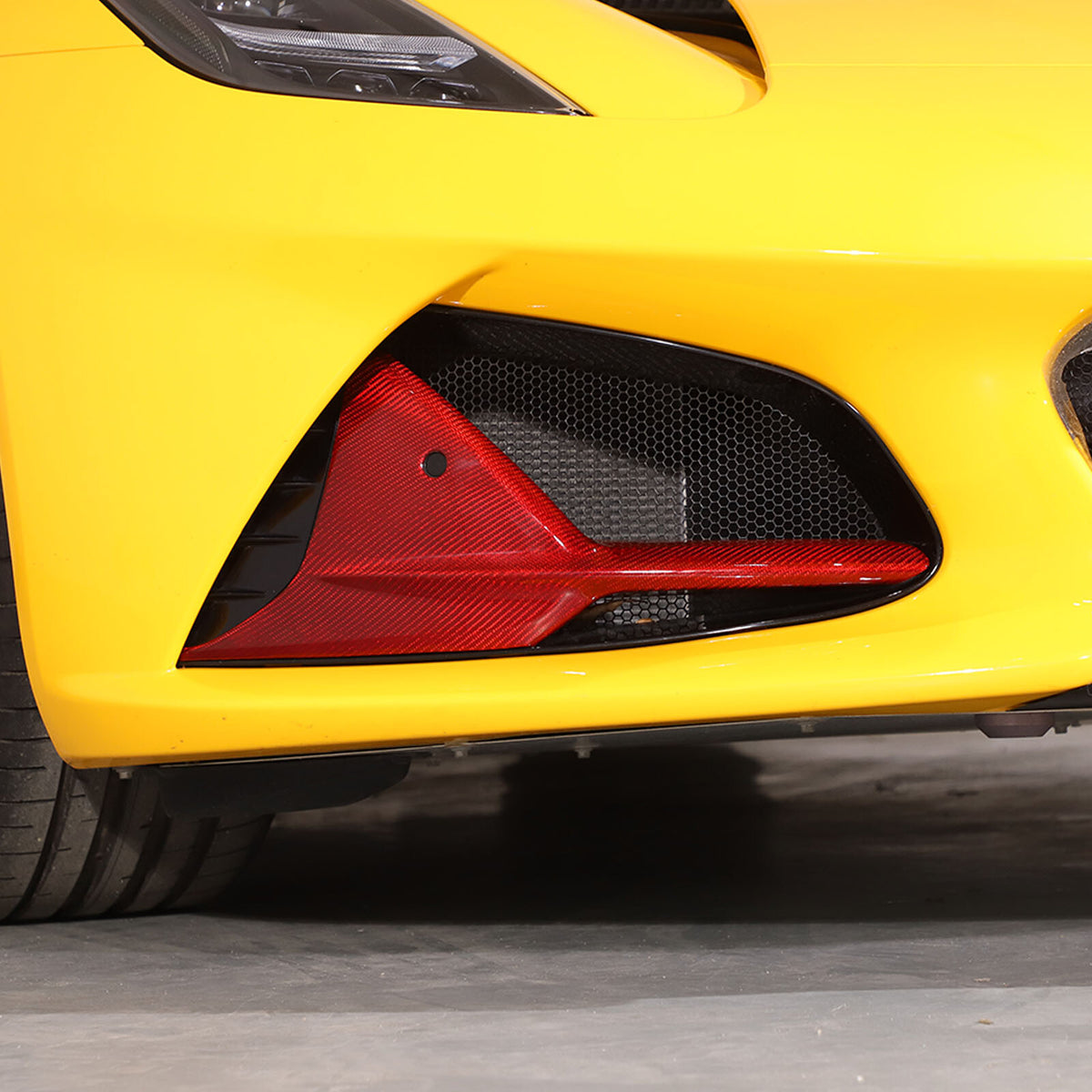Red Real Carbon Fiber Interior Exterior Conosle Trim Cover For Lotus EMIRA 21-25 161