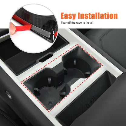 Carbon Fiber ABS Center Console Cup Holder Frame Trim for LR Defender L663 2025+ 4