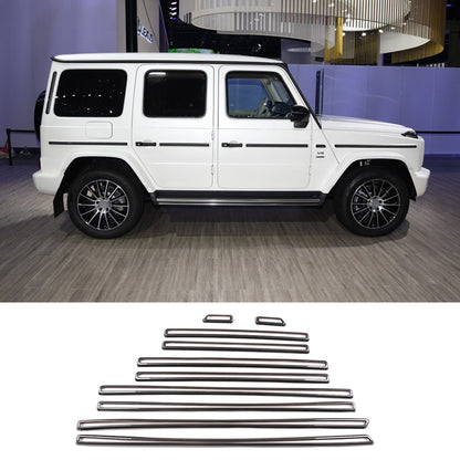 ABS Carbon Fiber Door Body Side Molding Trim For Benz W464 G500 G63 AMG 2019+ 2