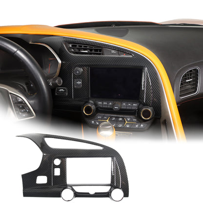 ABS Carbon Fiber Interior Center Dashboard Air Vent trim For Corvette C7 14-19 3