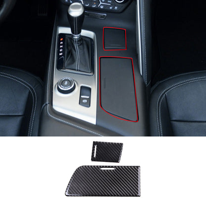 10pcs Carbon Fiber Interior Set Cover Trim For Corvette C7 14-19 6