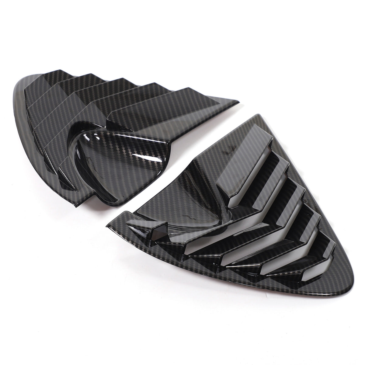 ABS Carbon Fiber Rear Side Window Louver Shutter Cover For Seat Leon MK2 08-12 4