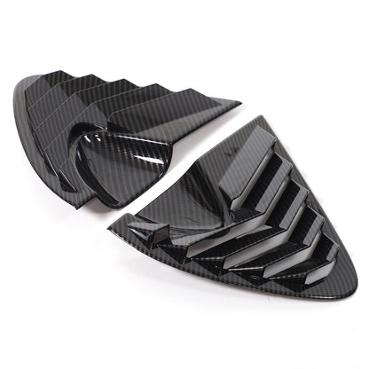 ABS Carbon Fiber Rear Side Window Louver Shutter Cover For Seat Leon MK2 08-12 4
