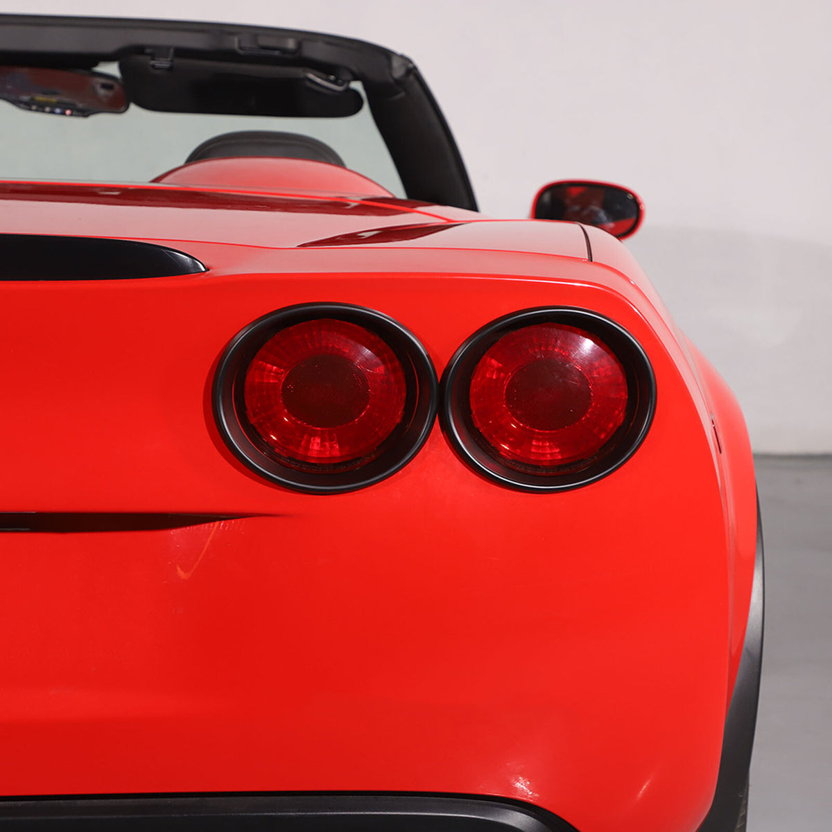 Matte Black Tail Light Lamp Cover Trim Ring Overlay For Corvette C6 2005-2013 10