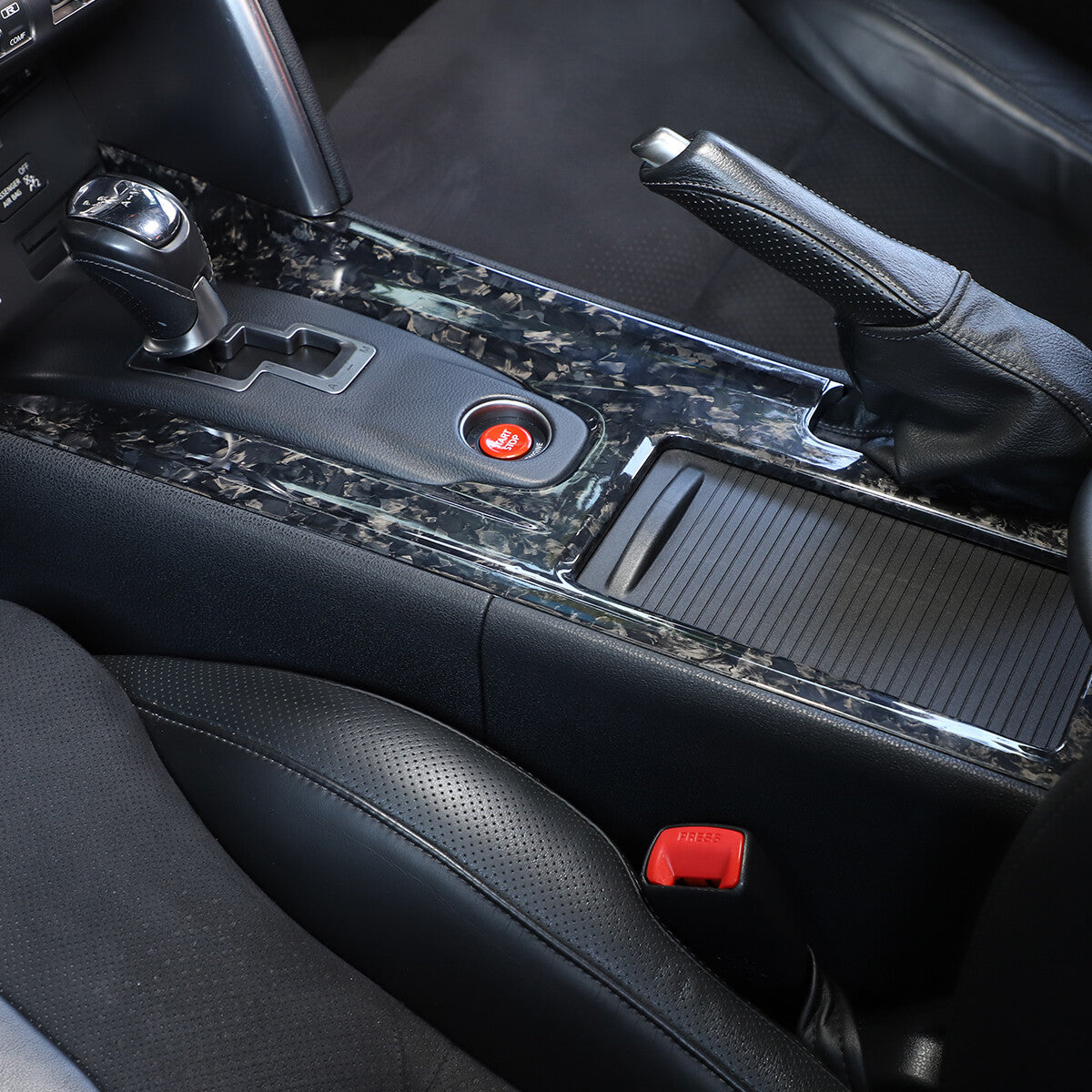 Forged Carbon Fiber Car Center Control Gear Panel Trim For Nissan GTR R35 08-16 7