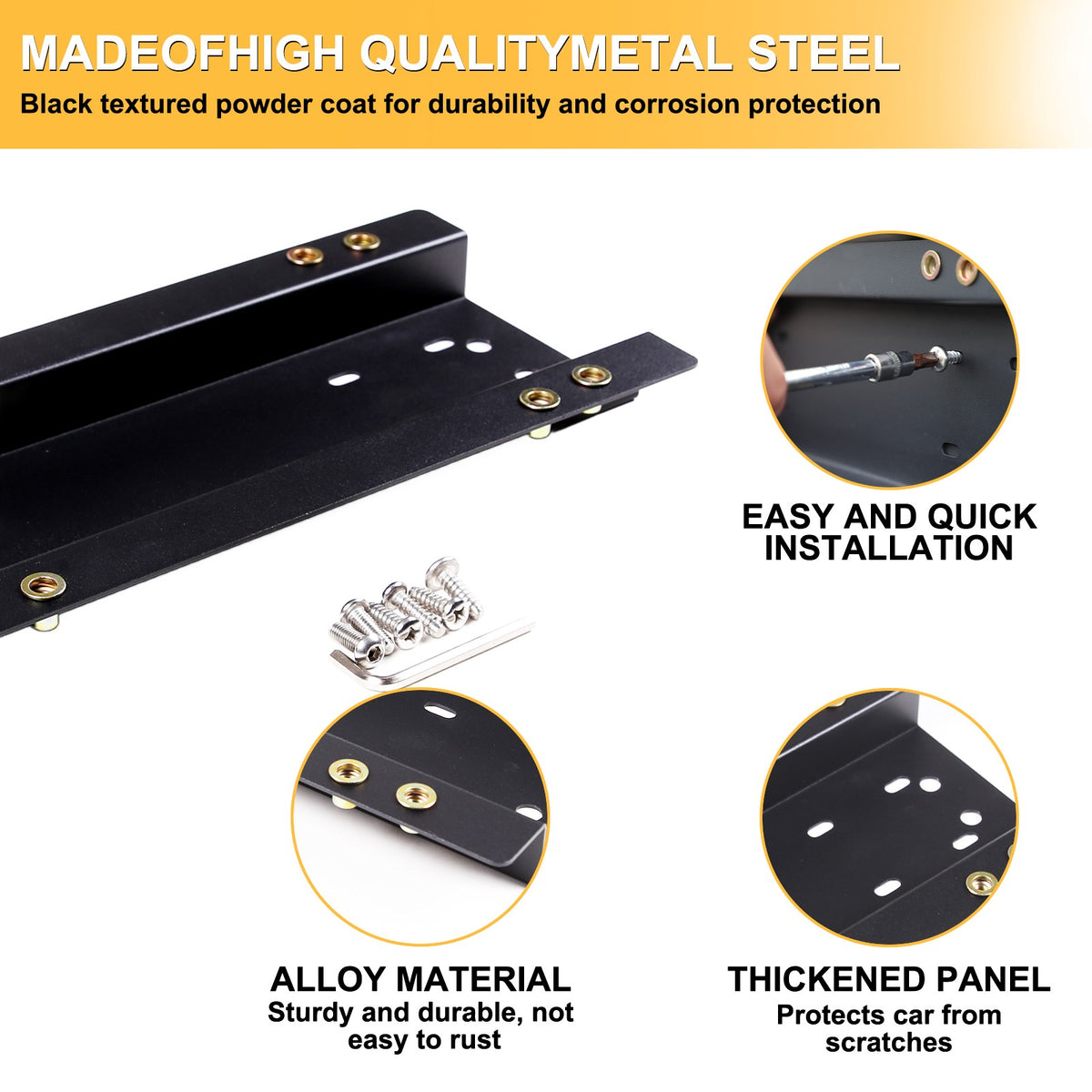 Carbon Steel Front License Plate Frame Trim For Nissan Frontier 22+ (US Version) 5